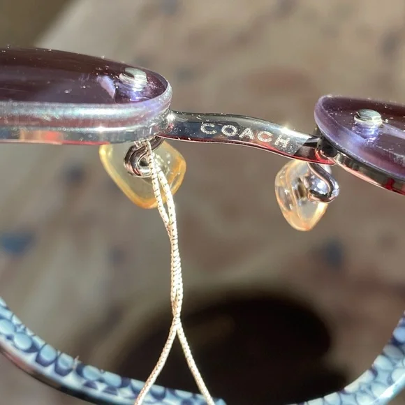 Coach Evonne S338A Gunmetal Sunglasses w/ Butterfly Rhinestones & Clamshell New - Picture 6 of 17